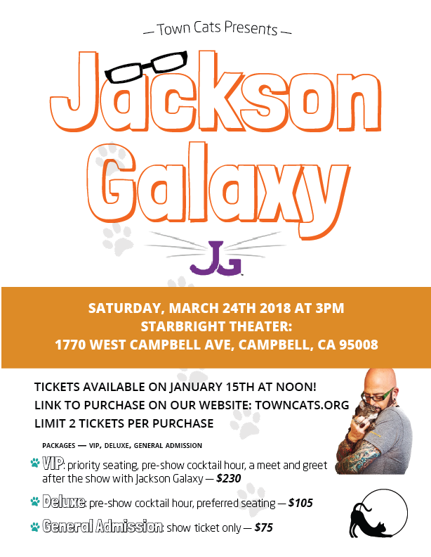 Jackson Galaxy At Starbright Theater: Saturday, March 24th 2018 3 PM