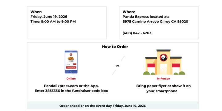 Fundraiser: Panda Express for TownCats – June 19