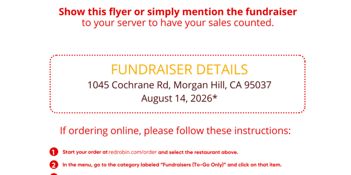 Fundraiser: Red Robin for TownCats – August 14